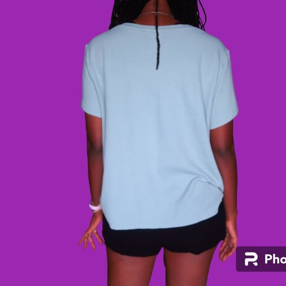 Victoria's Secret plus size short sleeve thermal top in blue size XL. - Picture 2 of 7